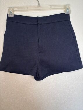 Endless Rose Navy High-Waist Tailored Shorts